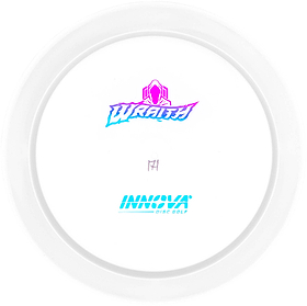 White Bottom Stamp Innova Star Destroyer - Disc Dyeing. White disc. Rainbow stamp.