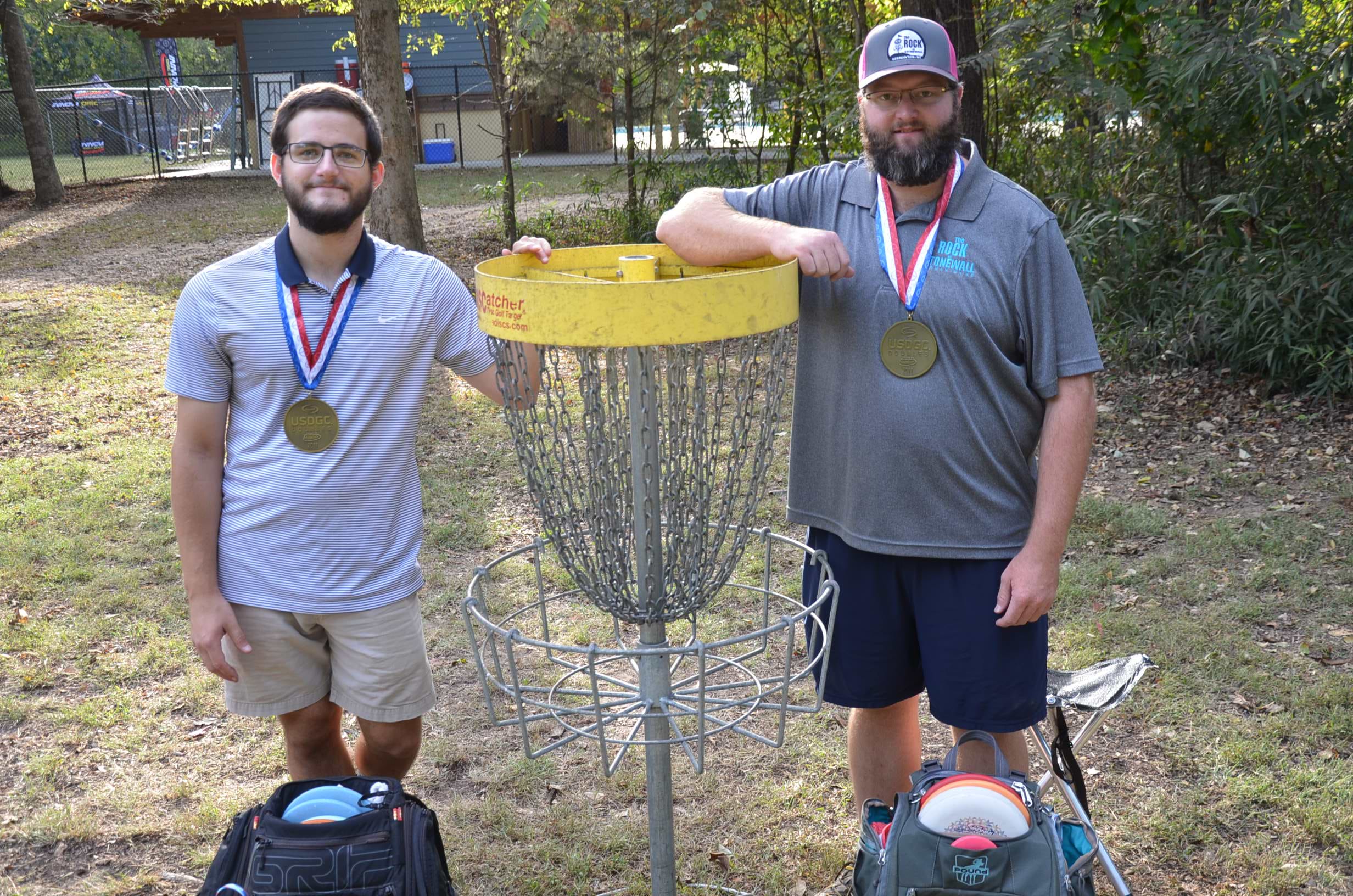 Aaron Shindledecker (left) and James Hopkins. Hopkins wanted to thank The Rock course for supporting the team.