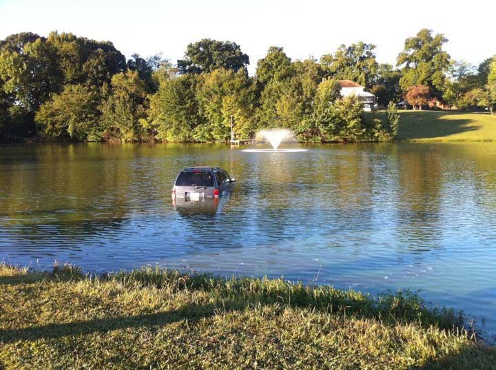 Explorer driven into Lake