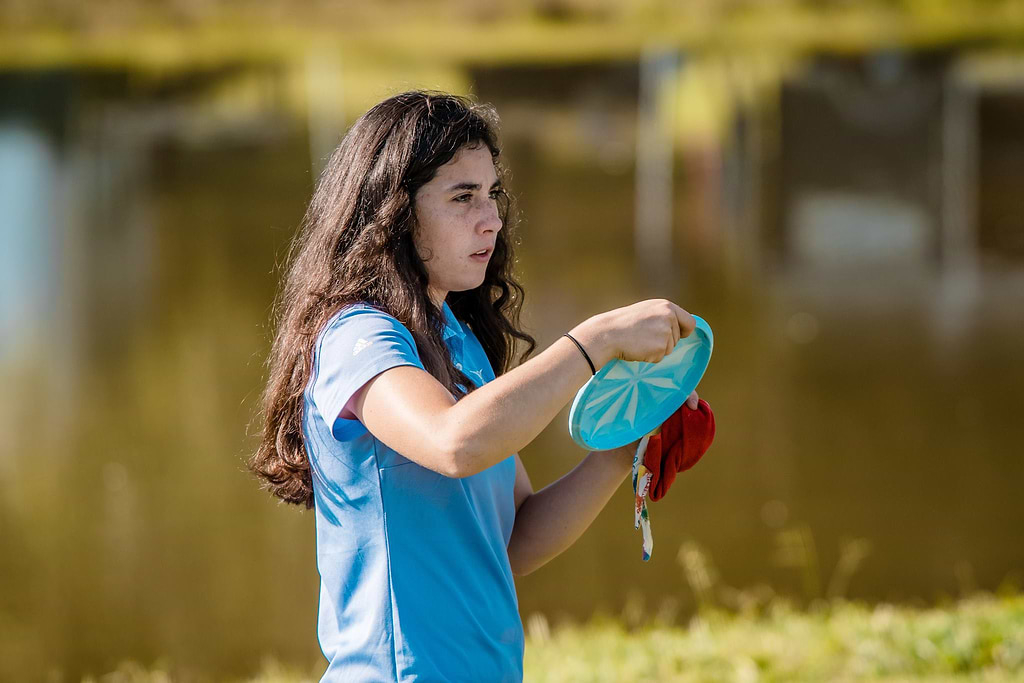 Woman Disc Golfer