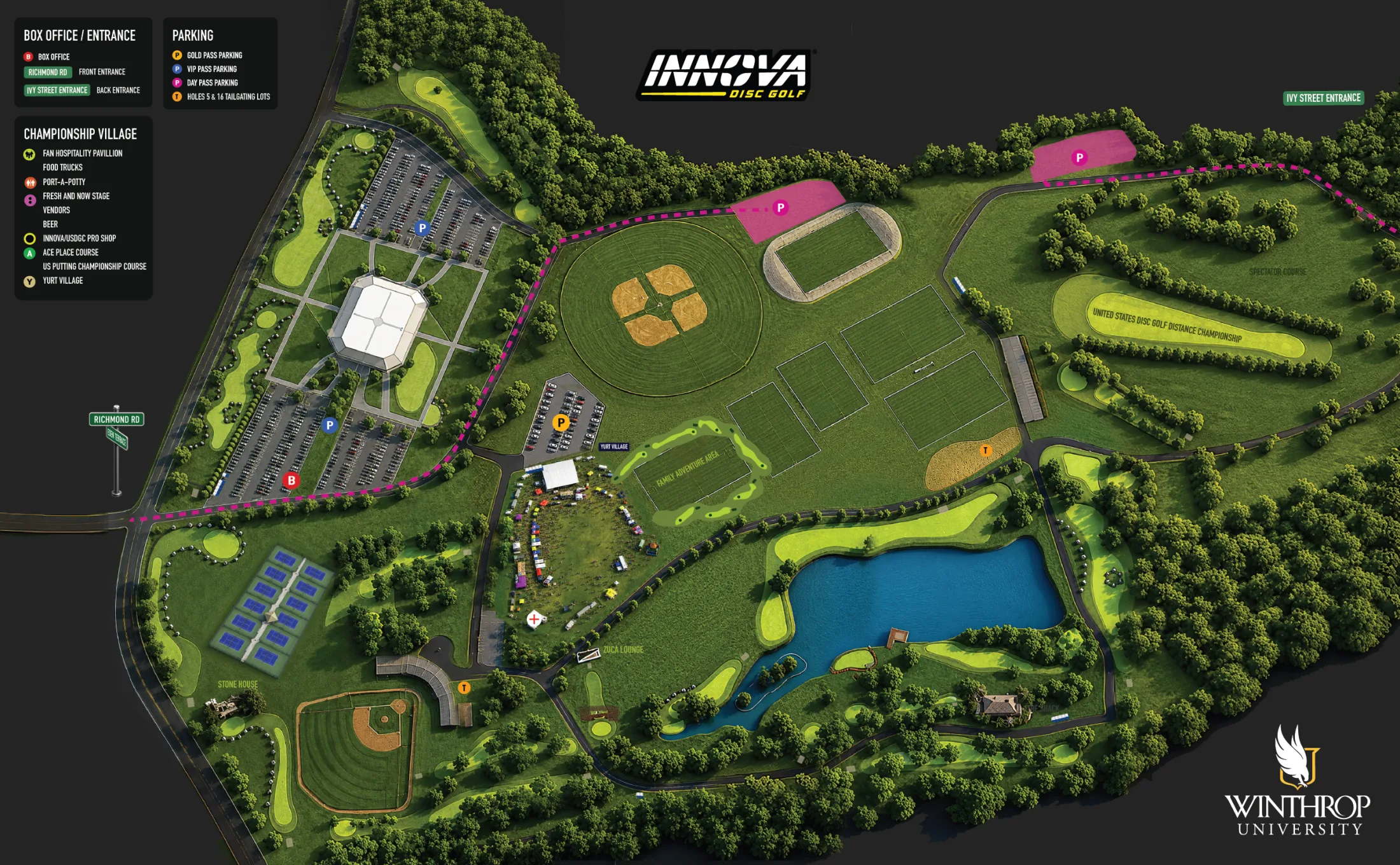 2026 USDGC Day Pass parking map