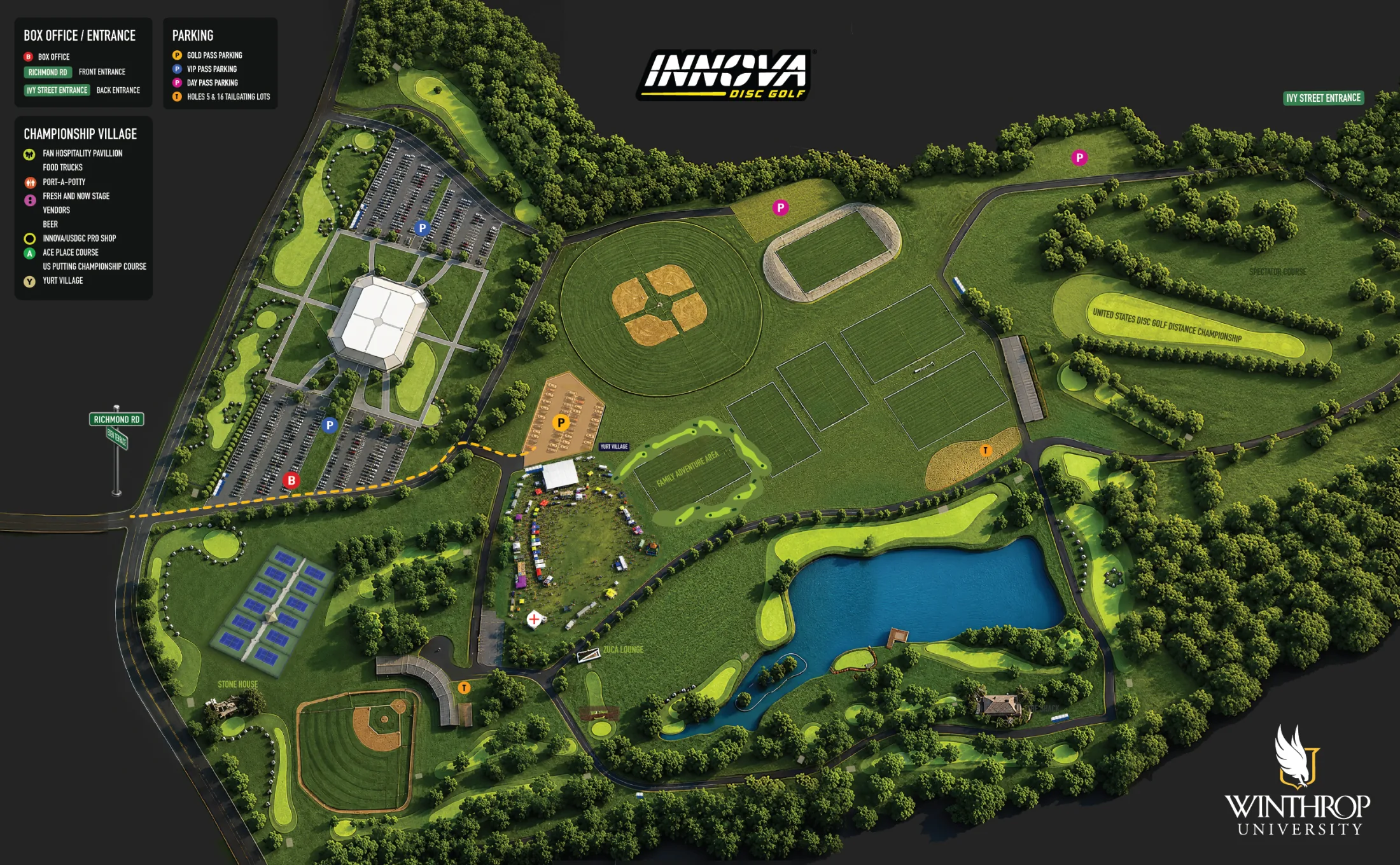 2026 USDGC Gold Pass parking map
