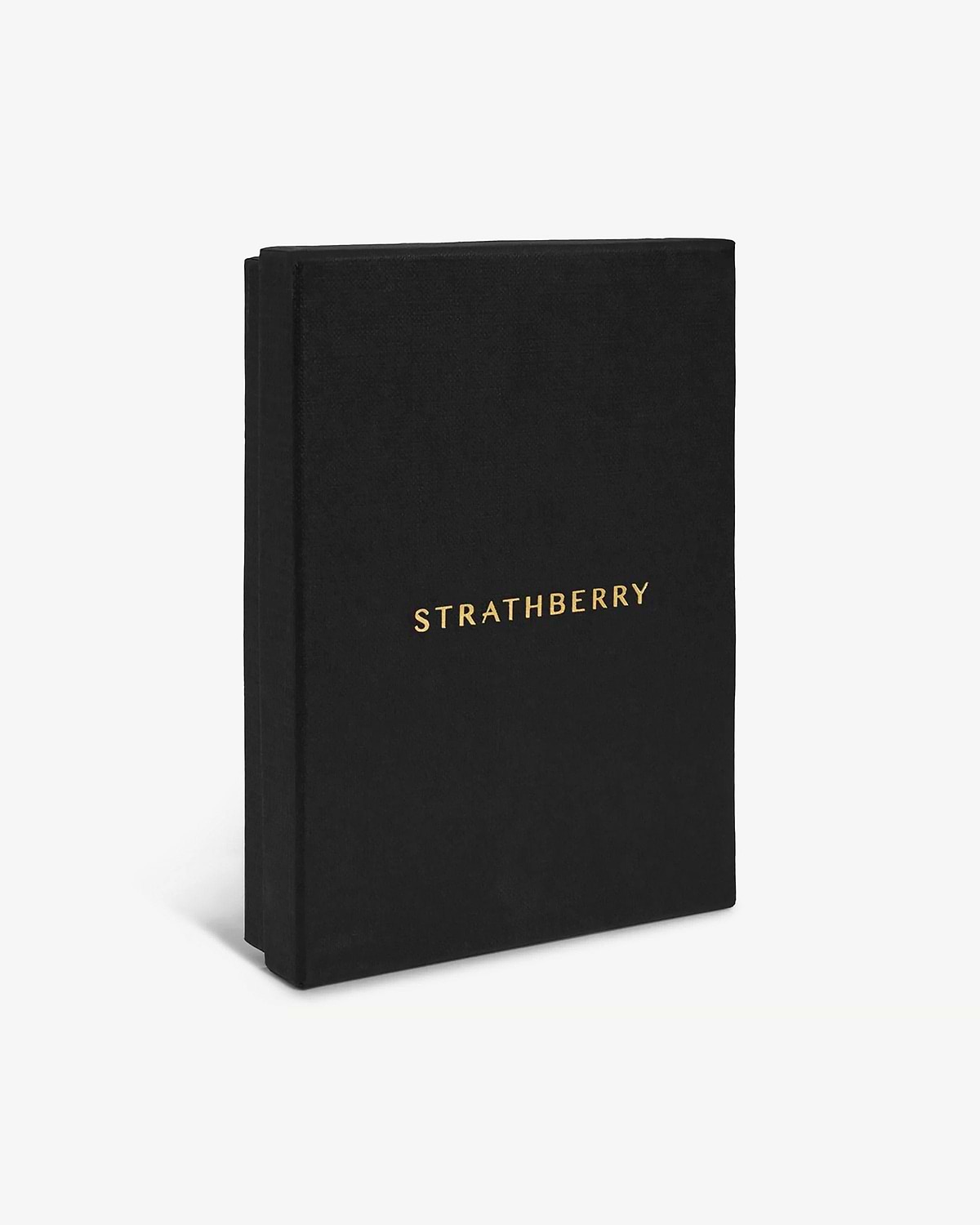 Black rectangular box with gold Strathberry logo centred on the front.