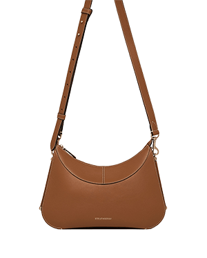 Tan Strathberry Nest Shoulder bag with adjustable strap and curved top