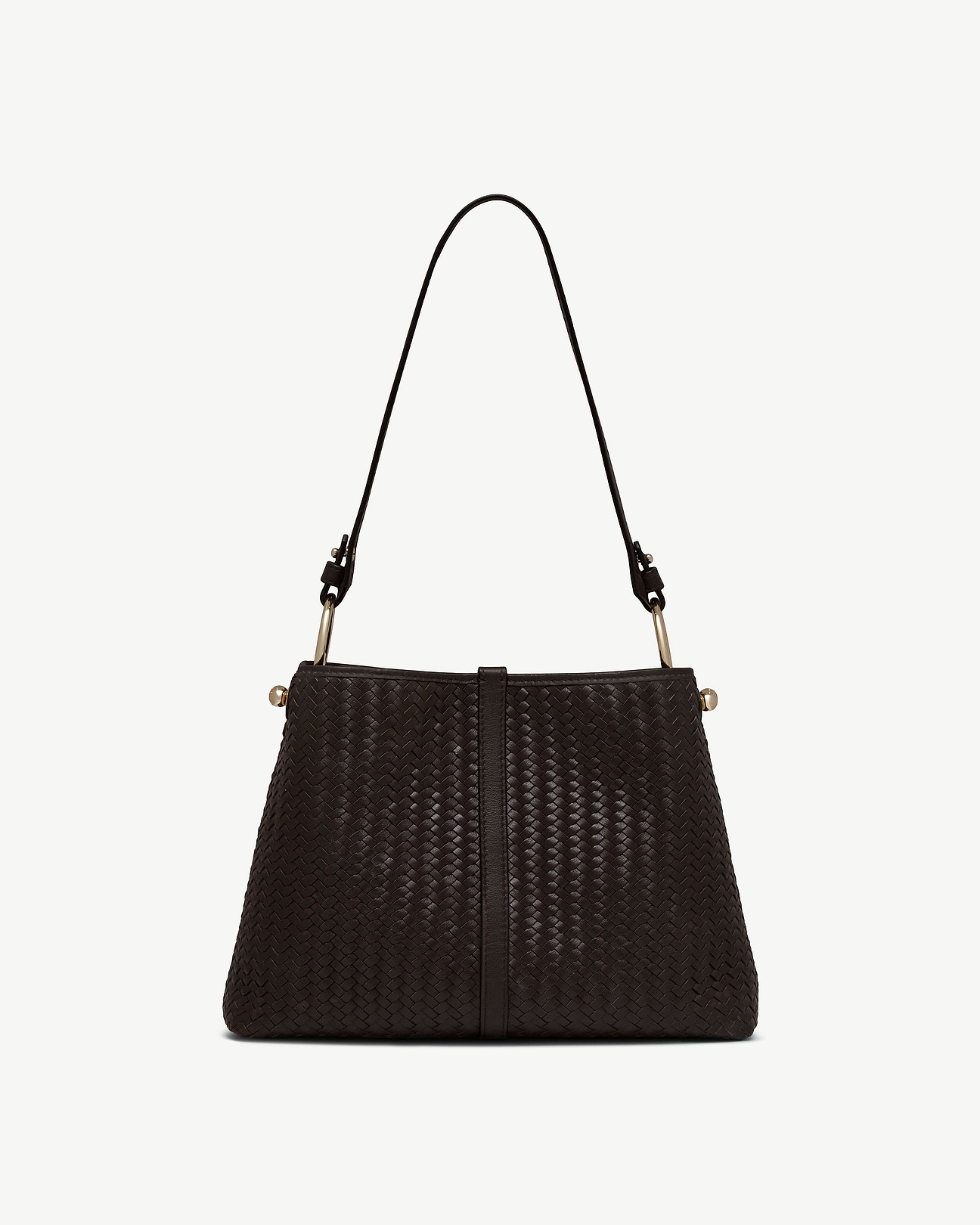 Lana Hobo - Chocolate Woven Leather | Strathberry