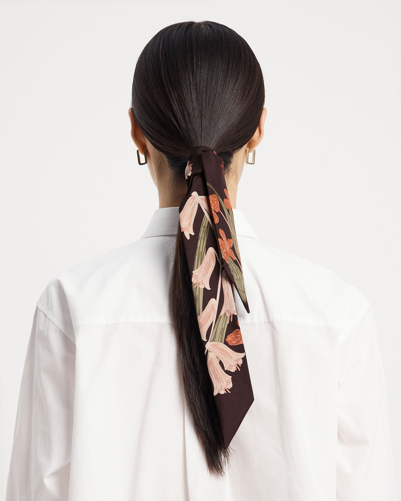 Strathberry - Silk Skinny Scarf - Black