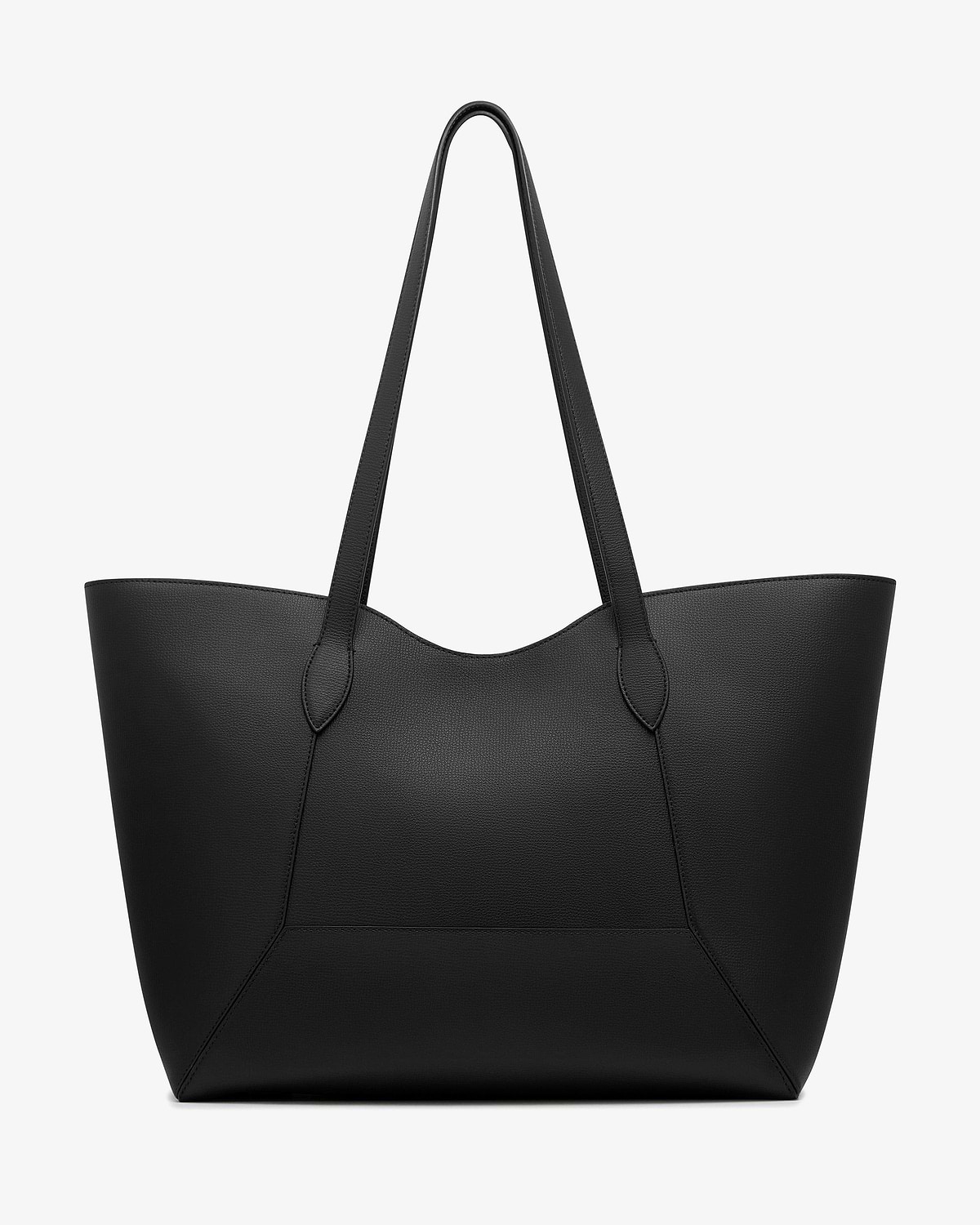 Black Mosaic Cabas tote bag with long shoulder straps and pebbled leather texture.