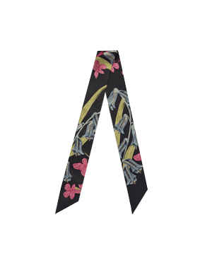 Strathberry - Silk Skinny Scarf - Green