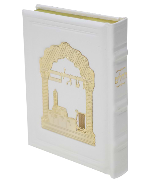תהלים כוונת הלב עור אמיתי טס זהב 12*17