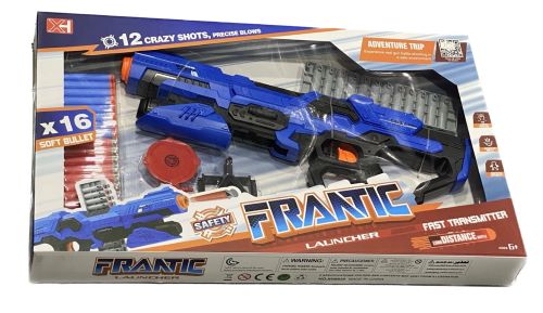 אקדח חיצים כחול עם מחסנית ומטרה - צעצוע RAPID