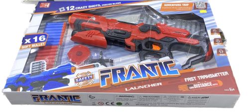 אקדח חיצים אדום עם מחסנית ומטרה - צעצוע RAPID