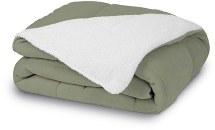 שמיכת חורף זוגית מפנקת סנואו Snow BLANKET ירוק זית