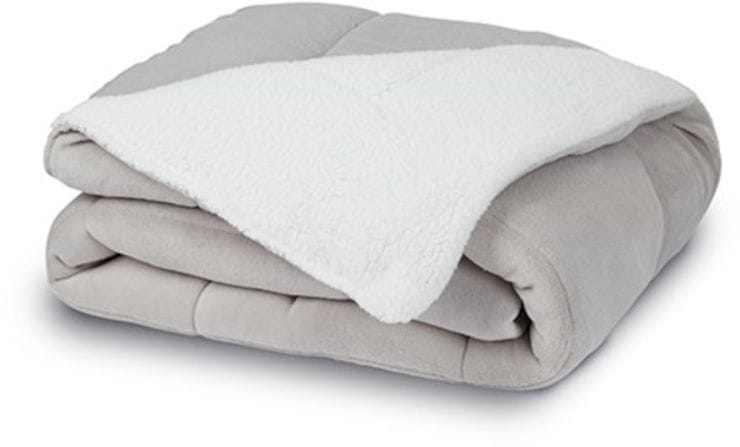 שמיכת חורף זוגית מפנקת סנואו Snow BLANKET אפור בהיר