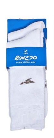2 זוגות גרבי ספורט גברים דגם 264400 סריגמיש-לבן
