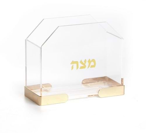מעמד למצה אקרילי מסגרת זהב 20/9 גובה 16 ס