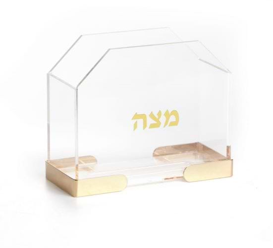 מעמד למצה אקרילי מסגרת זהב 20/9 גובה 16 ס"מ