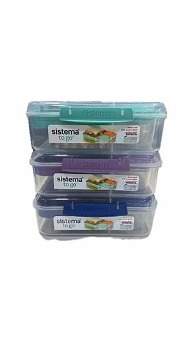 קופסת אוכל sistema טו גו - בנטו לאנצ'  שקוף 1.65 ל' עם מיכל תוספות 