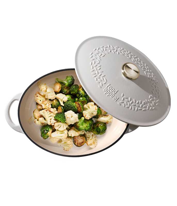 סיר אובלי יציקת ברזל 6.3 ליטר HERITAGE קרם