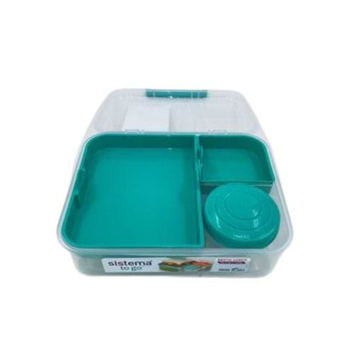קופסת אוכל sistema טו גו - בנטו לאנצ'  שקוף 1.65 ל' עם מיכל תוספות 