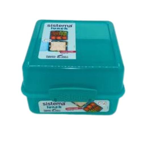קופסת אוכל sistema לאנצ' - קוביית לאנצ' מרובעת 1.4 ל' מחולקת ירוק