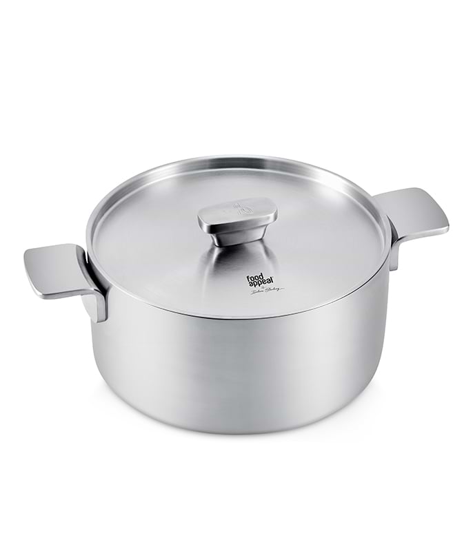 סיר 24 ס"מ יציקת נירוסטה 3PLY מכסה נירוסטה , 4.9 ליטר ENIGMA אניגמה