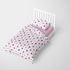 סט מצעים למיטת מעבר כוכבים ורוד