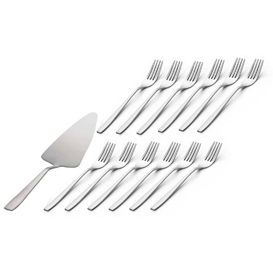  מארז הגשה לעוגה - מרדה + 12 מ.עוגה SILVER TOPAZ מאט
