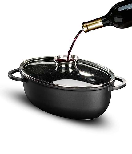 רוסטר אובלי עם מכסה ארומטי BLACK MARBLE