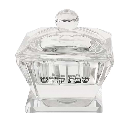 מלחייה קריסטל עם מכסה 