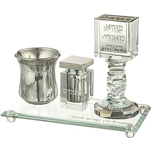 סט הבדלה מהודר מקריסטל 22x11 ס"מ ארט יודאיקה