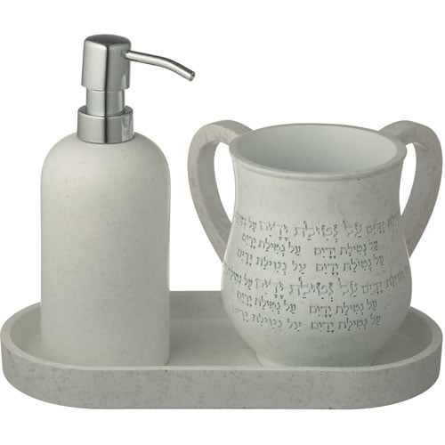 סט סבונייה עם נטלה מפוליריזן מהודר כולל מגש