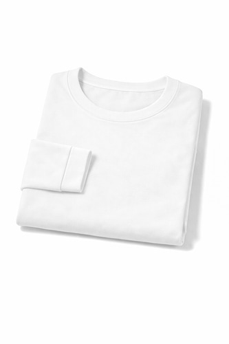 גופיה פלנל שרוול ארוך לגבר 80% כותנה ( מידות S-XXL ) - לבן  