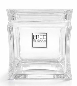 קופסת אחסון מרובעת מיני- רוחב 10X10 גובה 10 ס"מ נפח 0.5 ל'  FREE