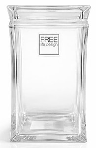 קופסת אחסון מרובעת בינוני- רוחב 11X11 גובה 19 ס"מ נפח 1.4 ל’   FREE