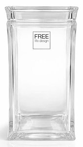 קופסת אחסון מרובעת גדול- רוחב 11X11 גובה 24 ס"מ נפח 1.8 ל’   FREE