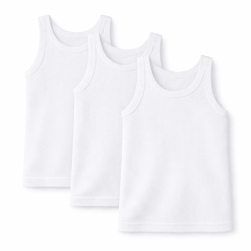 3 גופיות ילדים ריב 2*2 ( בד פסים ) דגם 308 סריגמיש
