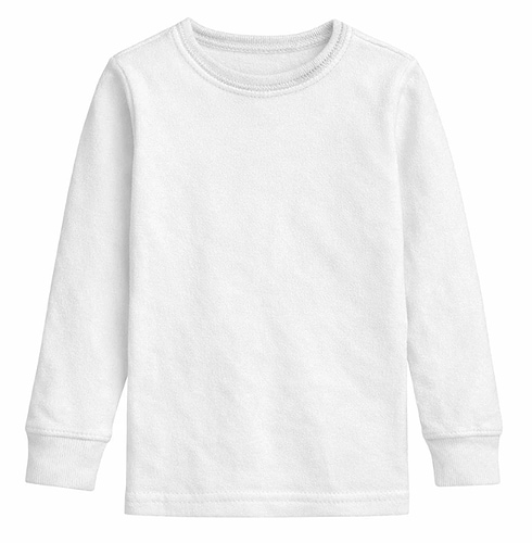 גופיה פלנל שרוול ארוך לגבר 80% כותנה ( מידות S-XXL ) - לבן  