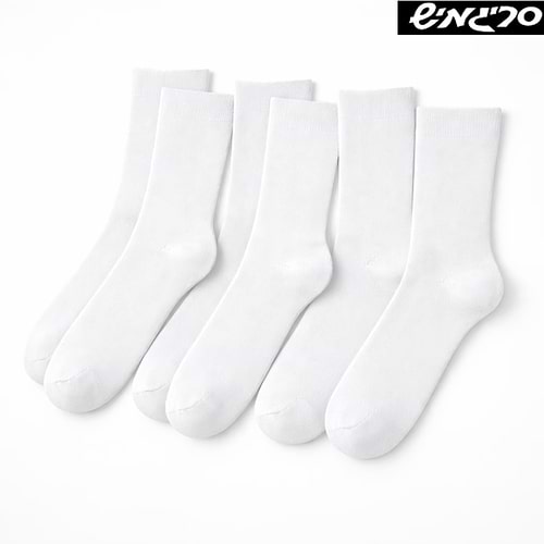 3 זוגות גרבי גברים דגם 264340- לבן סריגמיש