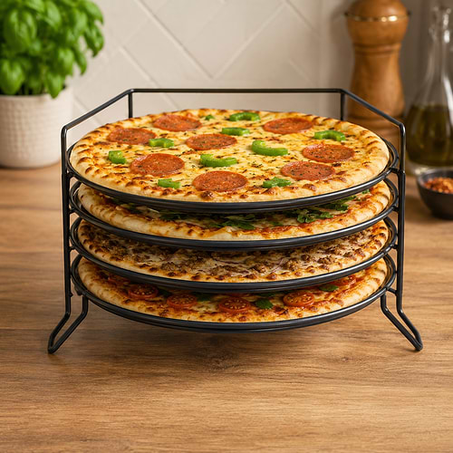 מעמד להכנת 4 פיצות Pizza Set