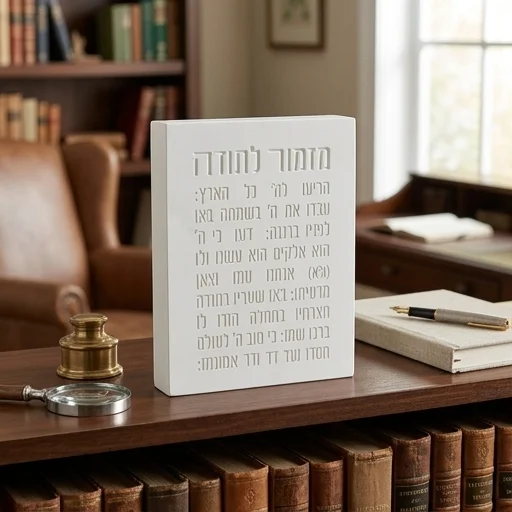 מזמור לתודה בלוק פולימר בטון 22X16 ס