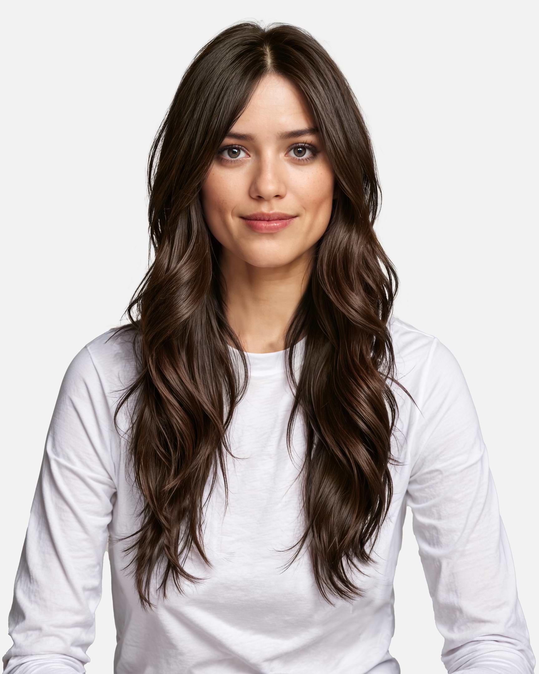 Occasion Tape Extensions 50 cm - Straight - Classic Tape 4 cm - 8 Pieces - Chocolate Brown - Rapunzel of Sweden - Image 2