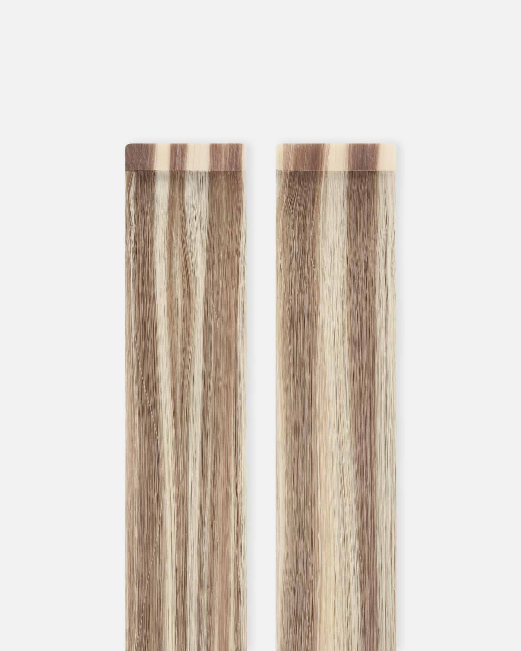 Occasion Tape Extensions 50 cm - Straight - Classic Tape 4 cm - 8 Pieces - Natural Ash Blonde Mix - Rapunzel of Sweden - Image 2