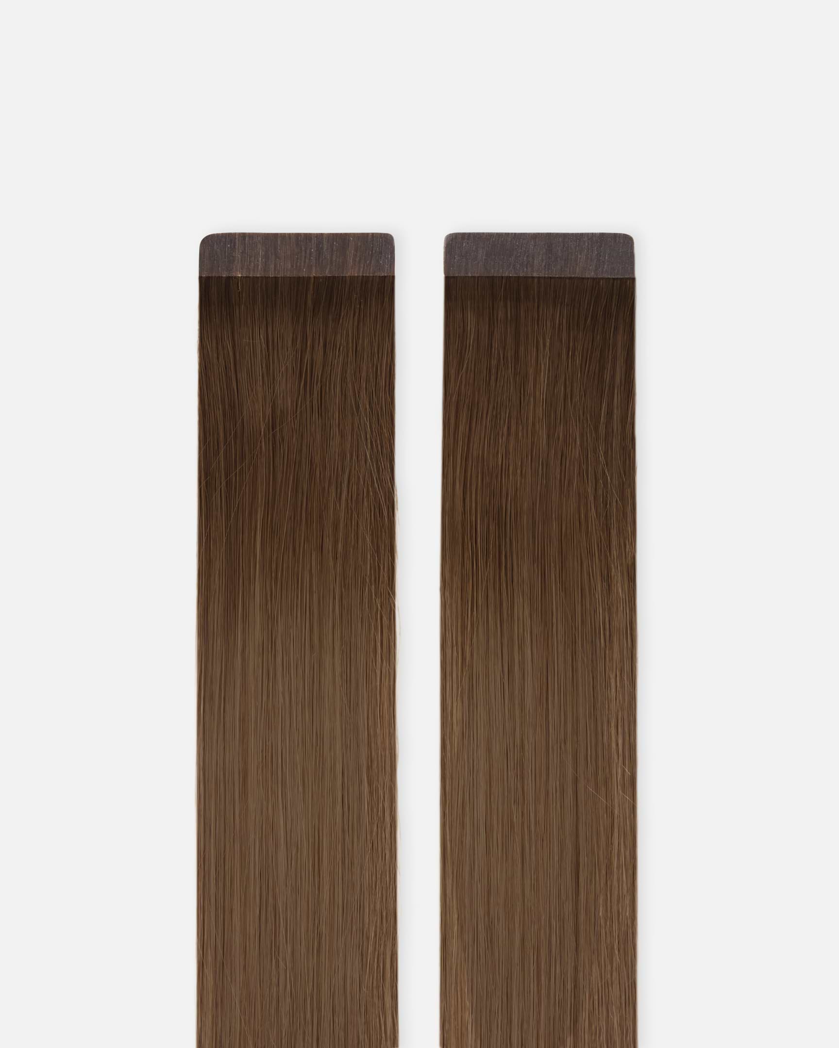 Occasion Tape Extensions 50 cm - Straight - Classic Tape 4 cm - 8 Pieces - Dark Brown - Rapunzel of Sweden - Image 2