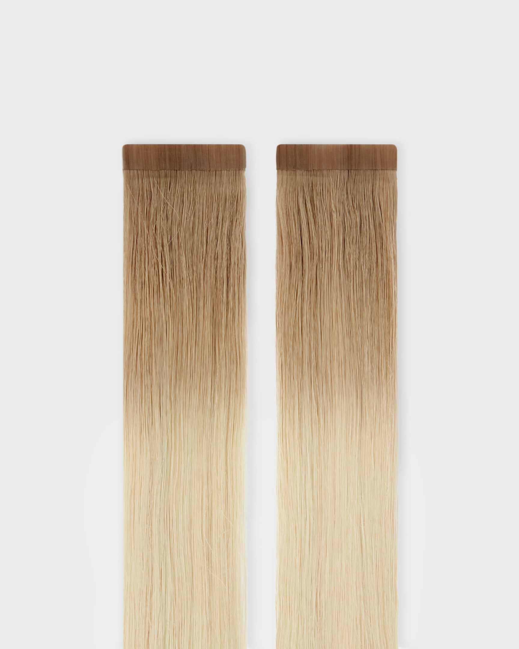 Premium Tape Extensions 40 cm - Straight - Classic Tape 4 cm - 8 Pieces - Cool Platinum Blonde Balayage - Rapunzel of Sweden - Image 4