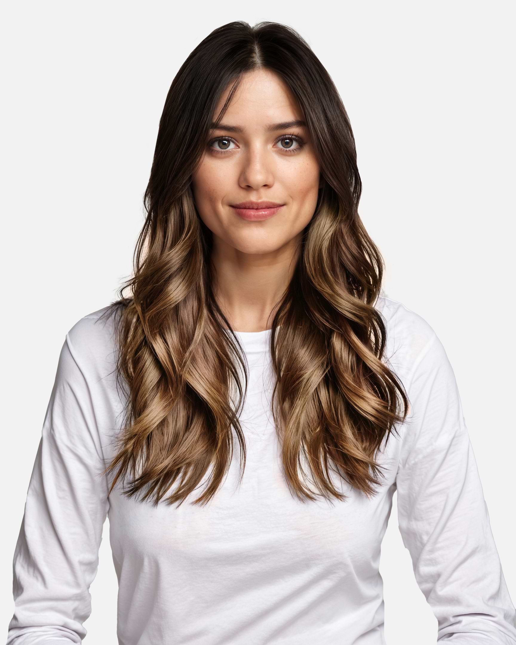 Premium Tape Extensions 40 cm - Straight - Classic Tape 4 cm - 8 Pieces - Chocolate Brown Ombre - Rapunzel of Sweden - Image 2