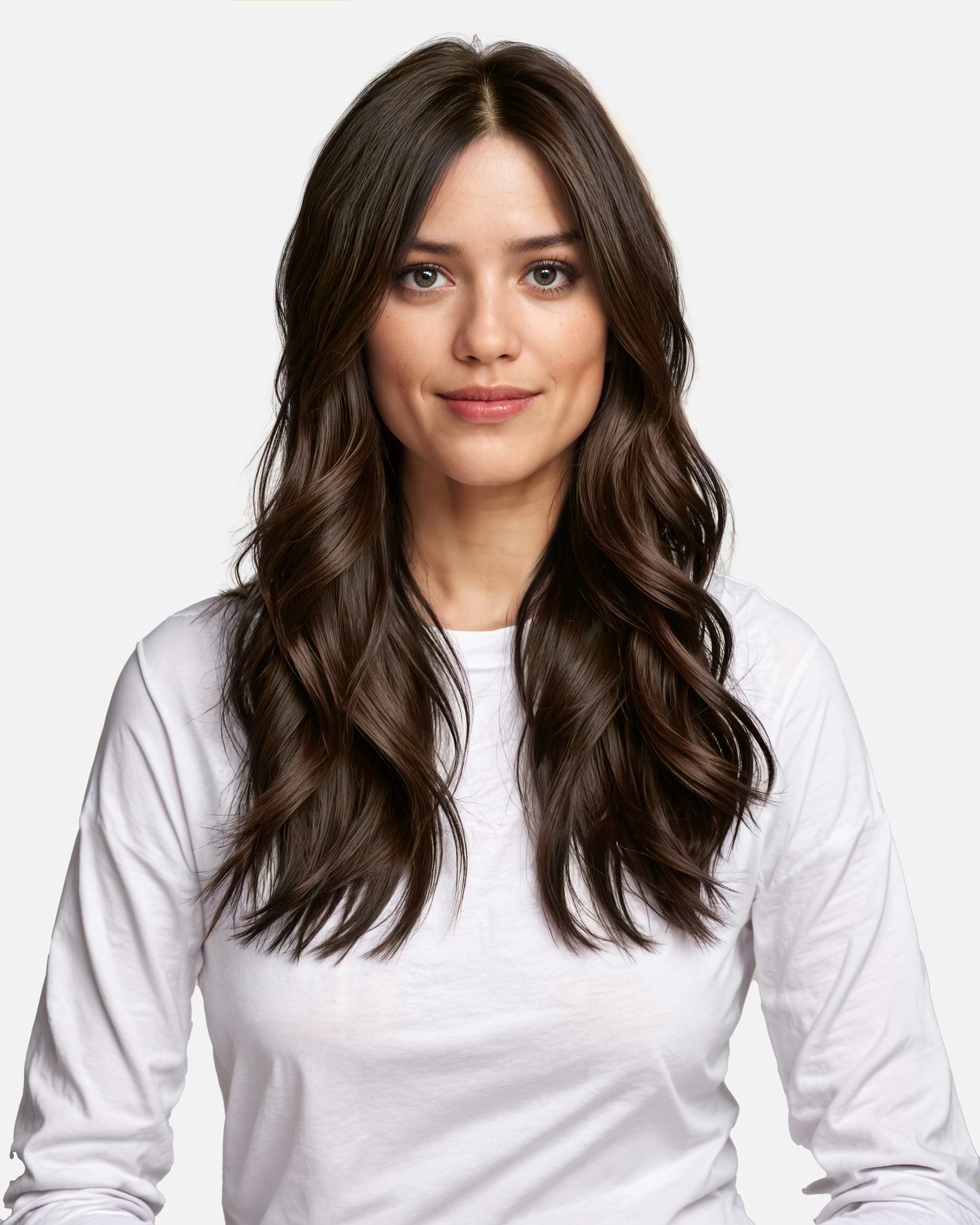 Premium Tape Extensions 40 cm - Straight - Classic Tape 4 cm - 8 Pieces - Chocolate Brown - Rapunzel of Sweden - Image 2