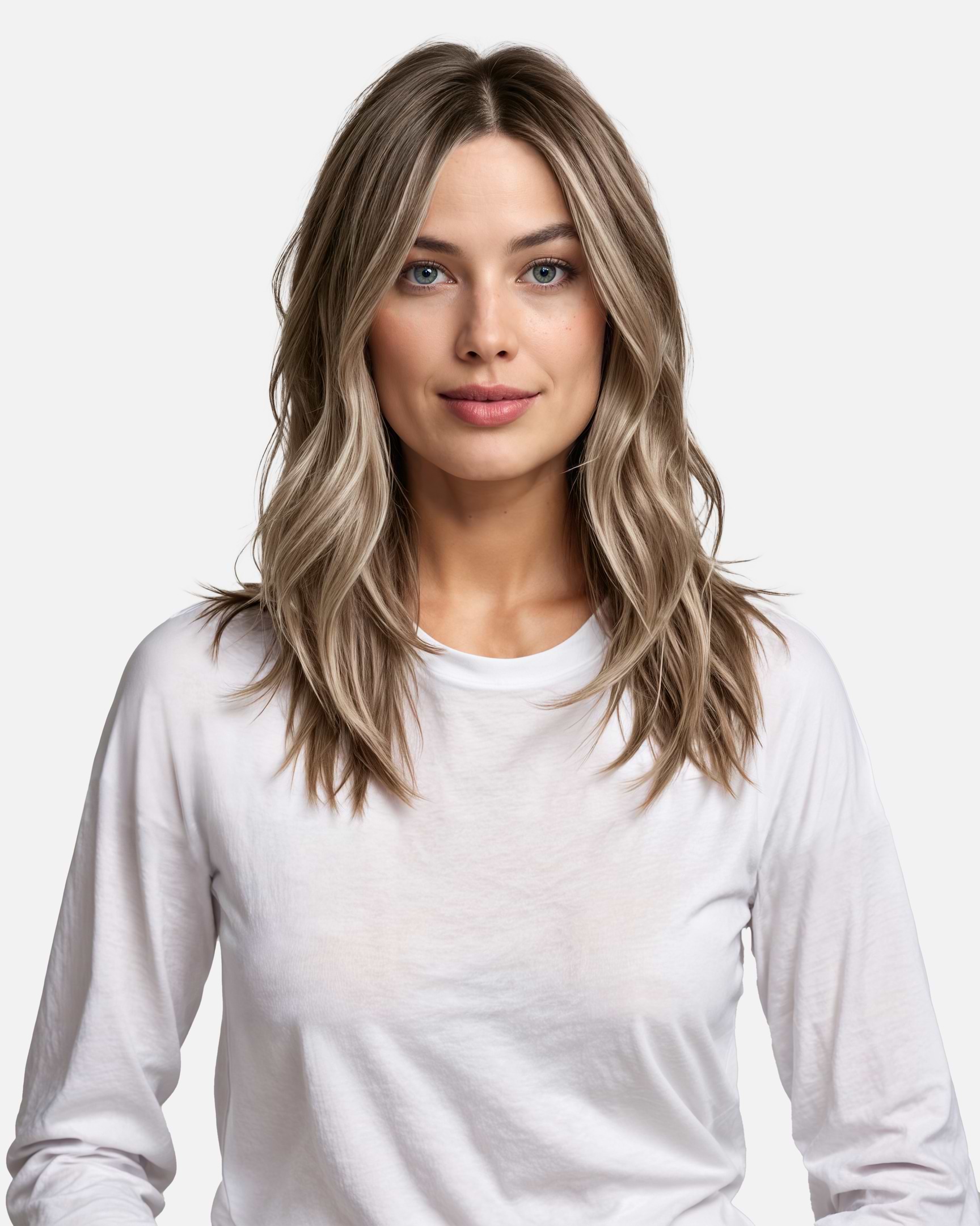 Premium Tape Extensions 40 cm - Straight - Classic Tape 4 cm - 8 Pieces - Dark Ashy Blonde Balayage - Rapunzel of Sweden - Image 3