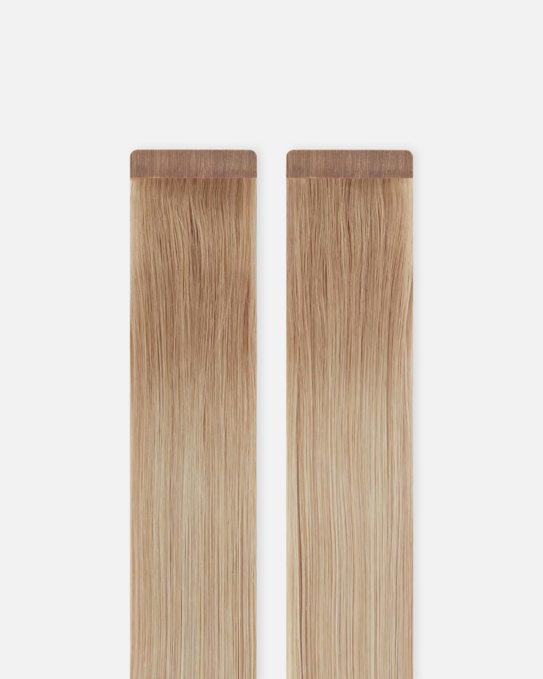 Premium Tape Extensions 40 cm - Straight - Classic Tape 4 cm - 8 Pieces - Champagne Blonde Balayage - Rapunzel of Sweden - Image 4