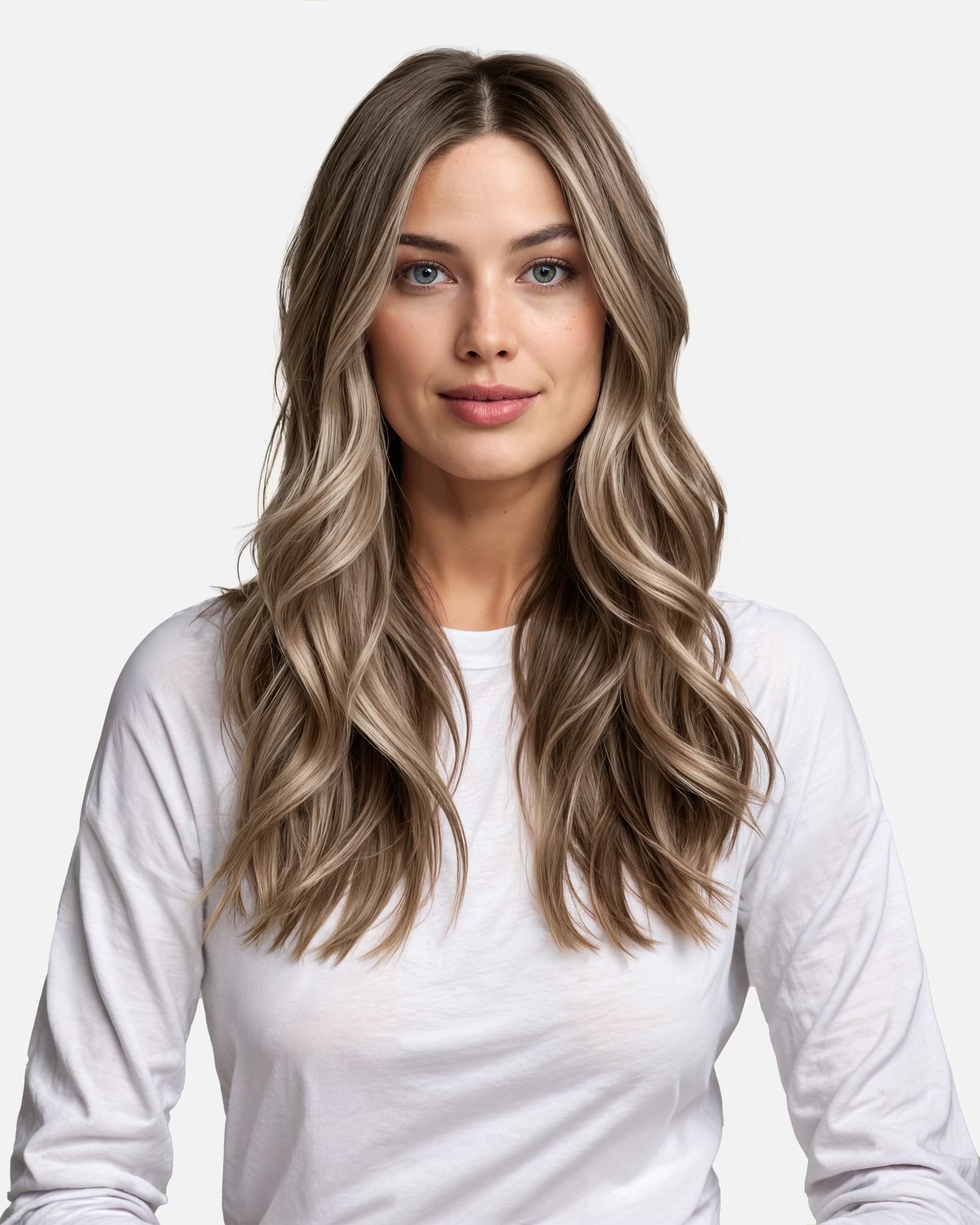 Premium Tape Extensions 40 cm - Straight - Classic Tape 4 cm - 8 Pieces - Dark Ashy Blonde Balayage - Rapunzel of Sweden - Image 2