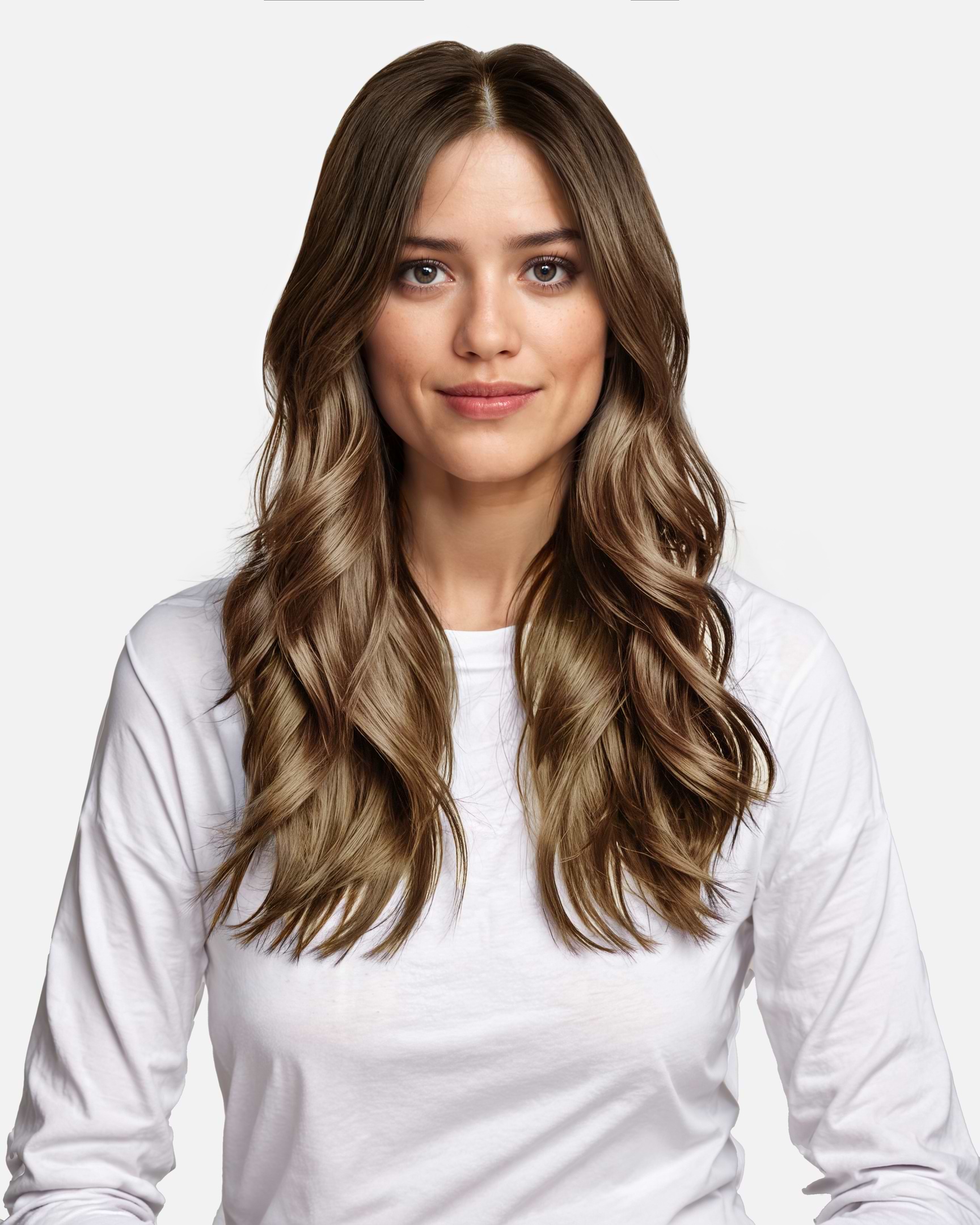 Premium Tape Extensions 40 cm - Straight - Classic Tape 4 cm - 8 Pieces - Natural Brown ColorMelt - Rapunzel of Sweden - Image 2